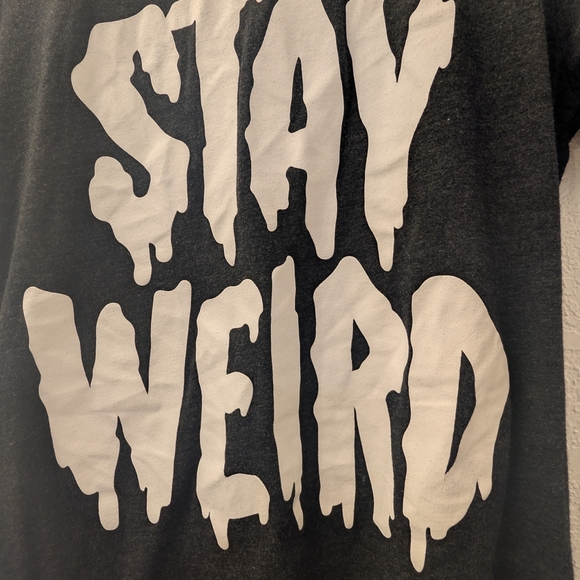 Bella Canvas Stay Weird T-Shirt - Black Size Extra Small - Picture 4 of 4